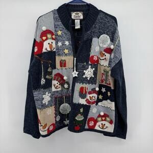 Tiara International Women's  XL Y2K Ugly Christmas Sweater Winter Holidays